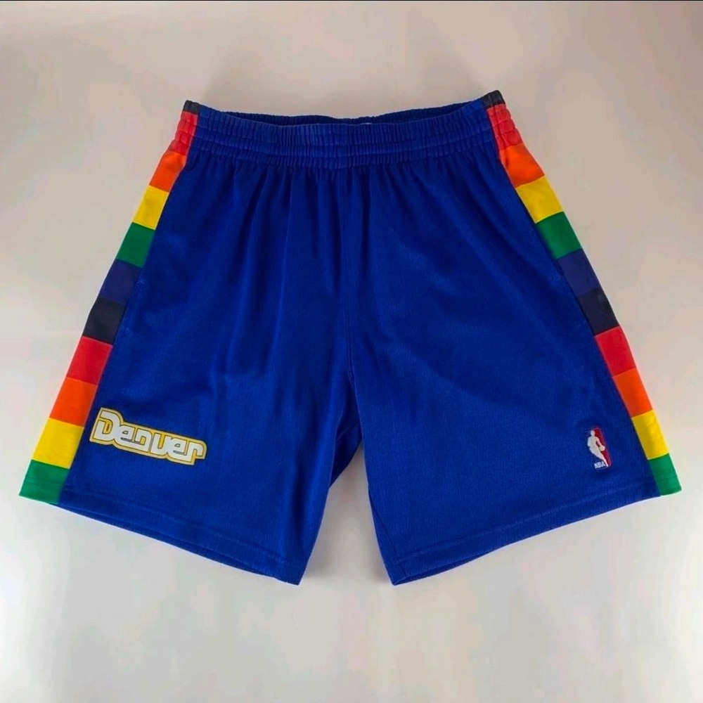 Mitchell & Ness NBA Denver Nuggets Retro Swingman Blue Shorts Size Large
